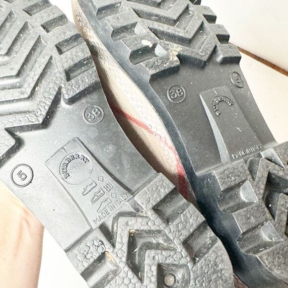 Burberry Grey Black Nova Check Plaid Wellington Rain Boots Women’s 38 (Fit US 8) - Picture 9 of 10